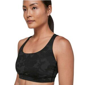 Lululemon Energy Bra Incognito Camo Multi Grey size 6